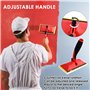 Sutowe Applicateur de tampon de peinture de 17,8 cm pour murs et plafonds avec rallonge et plateau de peinture, outil de coupe m