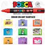 POSCA - Mallette Manga Hero - Set de 20 Marqueurs Acryliques Multi-Support - Pointes Extra Fines, Fines et Moyennes - Étui Prati