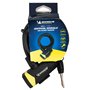 Michelin 800116 Antivol Spirale Ø10x1,80m+Support Unisex-Adult, Noir, Longueur: 1,80m
