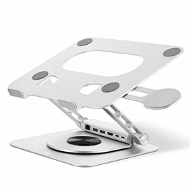 Support pour Ordinateur Portable T'NB iClick Métal Moderne Rotation à 360°