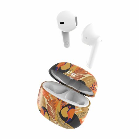 Écouteurs Sans Fil avec Étui de Charge T'NB TOUCAN Jaune Orange