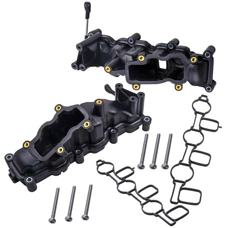 2 Couvercles Soupape Culasse Collecteur Tubulure Admission Air Côté Gauche ET Droit compatible pour A4 A6 A8 Q7 TOUAREG 2.7 & 3.