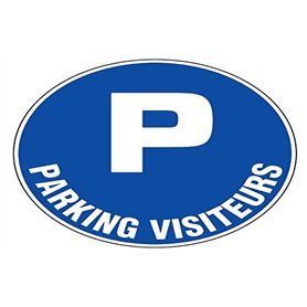 Panneau Parking visiteurs - Rigide Ø300mm - 4061290