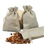 Sac en jute Sacs cadeaux en lin avec cordon de serrage