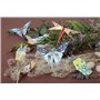 Clairefontaine 95366C - Un kit origami de 60 feuilles 70g/m² (10x10cm - 15x15cm - 20x20cm), Décor Insectes avec motifs déjà plac