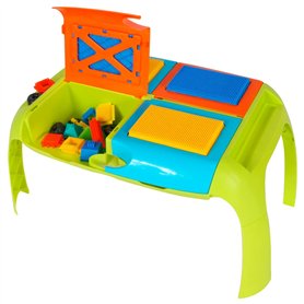 BLOKO – Ma première Table de Construction et d’Apprentissage + Coffret de 37 Dès 12 Mois – Fabriqué en Europe – Table de Jeu act
