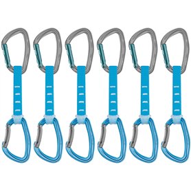 PETZL Pack 6 Degaines Djinn Axess 12 Cm Bleu Lot de Six mousquetons de sécurité Adulte Unisexe