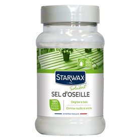 STARWAX SOLUVERT Sel d'Oseille - 400gr - Idéal pour Dégriser le Bois ou éliminer les Taches de Rouille et d'Encre - 100% d'Origi
