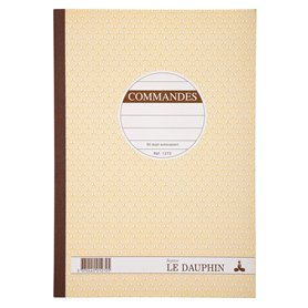 Le Dauphin - Réf. 1272D - Lot de 5 manifolds COMMANDES - papier autocopiant - duplicata (1 original et 1 copie) - 50 feuilles -