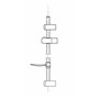 Wirquin 60723474 Barre de douche Ø25 en inox avec curseur en ABS chromé ajustable et porte-savon, chromé