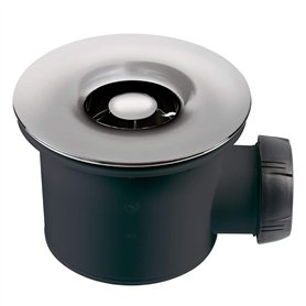 Wirquin 30723743 Bonde de douche Tourbillon à sortie horizontale pour receveurs ø90 avec dôme en ABS