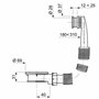 Wirquin 30718718 Kit de trop-plein flexible en plastique pour lavabos, blanc et chromé