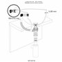 Wirquin 30718718 Kit de trop-plein flexible en plastique pour lavabos, blanc et chromé