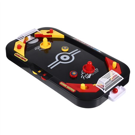 BESPORTBLE Mini Jeu De Hockey sur Glace Noir pour 2 Joueurs Jouet Éducatif pour Garçons Et Filles Divertissement en Intérieur Am