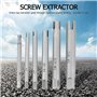 Extracteur de robinet 4 cannelures, Extracteur de tarauds à tête cassée en acier ensemble d'extracteur de tarauds à vis dénudés 