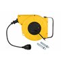 Electraline 209000011 Enrouleur automatique mural disjoncteur thermique câble 3G1mm² 16 A 13+2 m Jaune/Noir