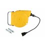 Electraline 209000011 Enrouleur automatique mural disjoncteur thermique câble 3G1mm² 16 A 13+2 m Jaune/Noir
