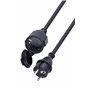 Electraline Rallonge électrique IP44 H07RN-F 3G2.5 16A 5m Noir pour Chantiers et Extérieur