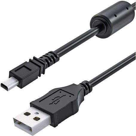 Dragon Trading Câble USB de 1 m pour appareil photo numérique - Chargeur de batterie et transfert de données - Compatible avec O