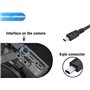 Dragon Trading Câble USB de 1 m pour appareil photo numérique - Chargeur de batterie et transfert de données - Compatible avec O