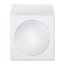 DragonTrading Lot de 50 enveloppes en papier blanc de qualité supérieure pour CD/DVD/Bluray avec fenêtre transparente