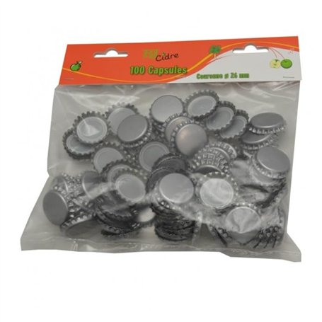 Bouchonnerie Jocondienne 255C 100 Capsules pour Canettes Métal 20