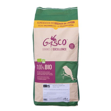 GASCO - Mélange De Graines Bio - pour Oiseaux du Jardin - Complet Et Équilibré - Matières Premières Biologiques - 100% Bio - Cer