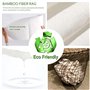 Eurotel Essuie-tout Bambou Lavable - 20 Feuilles 28x29 cm Ultra Absorbantes et Réutilisables - Multi-usage - Antibactérien - Rés