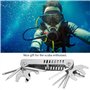 Ensemble de clés Allen Multifonction Pliable Portable Keep Plongée 11 en 1 sous Marine Plongeur Pick Valve Repair Multi Tool Set