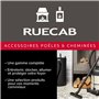 RUECAB - Serviteur de cheminée, serviteur bois cheminée - Support + 4 accessoires : pelle, tisonnier, balai et pince - Poids: 2,