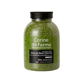 Corine de Farme - Sels de Bain Calm Aloe Vera - Sels Marins Aromatisés à l'Aloe Vera - Dissolution Rapide