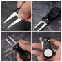 VICASKY 2 Pièces Fourchette à Billes en Acier Inoxydable Outil De Réparation pour Golfeur Marqueur Fixateur De Divot Fourche Div