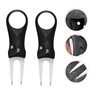VICASKY 2 Pièces Fourchette à Billes en Acier Inoxydable Outil De Réparation pour Golfeur Marqueur Fixateur De Divot Fourche Div