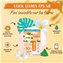 LOVEA - Stick Lèvres Solaire FPS 50 - Haute Protection UVA/UVB - Hydratant - Fini Invisible - Monoï De Tahiti - Protection Imméd