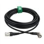 HangTon Câble coaxial blindé 50 Ohm TNC vers TNC à angle droit RF à faible perte RG223 15 m