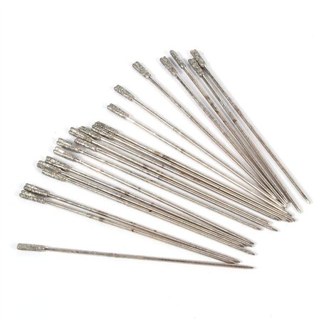 20 PCS 1mm Diamant Enduit Lapidaire Forets Peu Bits Aiguille Pour Bijoux Agate