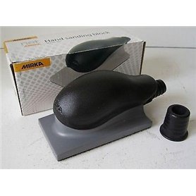 Mirka - Bloc de ponçage manuel avec extraction de poussière - 70 mm X 125 mm - Paume anti-dérapante - 13 trous -Système d'aspira