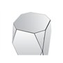 Vente-unique Pascal MORABITO - Table d'appoint en MDF et Miroir - Coloris : Argent - SIGRID de Pascal MORABITO