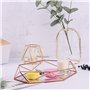 MAGT Plateau Miroir Plateau Miroir Plateau Rangement Bijoux Plateau Rangement Plateau de Rangement de Bijoux, Forme hexagonale M