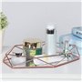 MAGT Plateau Miroir Plateau Miroir Plateau Rangement Bijoux Plateau Rangement Plateau de Rangement de Bijoux, Forme hexagonale M
