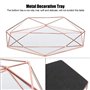 MAGT Plateau Miroir Plateau Miroir Plateau Rangement Bijoux Plateau Rangement Plateau de Rangement de Bijoux, Forme hexagonale M