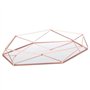 MAGT Plateau Miroir Plateau Miroir Plateau Rangement Bijoux Plateau Rangement Plateau de Rangement de Bijoux, Forme hexagonale M