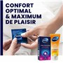 Manix Xtra Pleasure Double Extase, Boite de 12 Préservatifs pour Homme, Nervurés, Lubrifiés et de Taille Standard, Diamètre 52mm