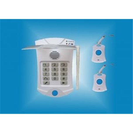 IDK Secure PAN-100 Transmetteur téléphonique d'alerte à personne + 2 boutons d'alerte