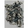 fixation tôle ondulée : 25 kits vis tirefond hexagonale 6x60mm zingué + plaquette ovale alu rondelles étanches pour tôle ondulée