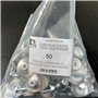 fixation tôle ondulée : 25 kits vis tirefond hexagonale 6x60mm zingué + plaquette ovale alu rondelles étanches pour tôle ondulée