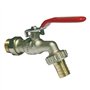 Robinet d'arrosage à sphère orientable 15/21 - 20/27 nickelé