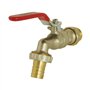 Robinet d'arrosage à sphère orientable 15/21 - 20/27 nickelé