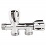 SOMATHERM FOR YOU, Robinet à clapet double sorties M1/2" pour machine à laver - Sorties M3/4" - Corps en laiton chromé - Install
