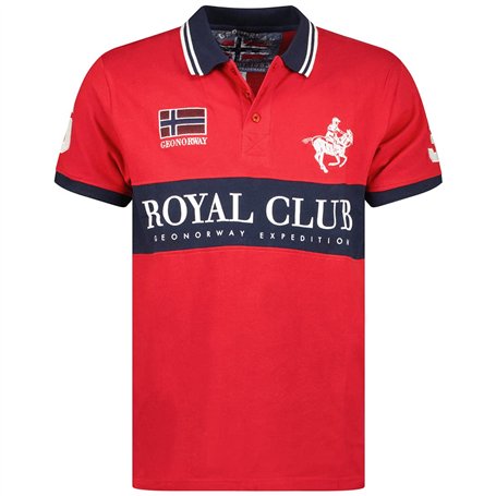 Geographical Norway kahorse men Polo Homme Classique - Polos Coton Manches Courtes Decontracte Col Bouton - Casual Shirt Tops Re